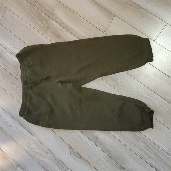 Wrap London Pants - Wrap London Mélange Cotton Panelled Joggers in Forest Green